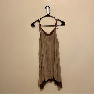 Olive green short dress